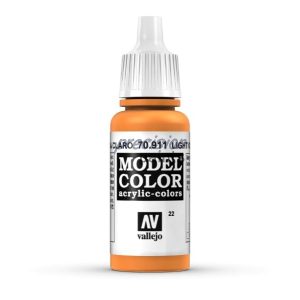 Light Orange 70911 Model Color acryl Vallejo modelbouwverf 17ml
