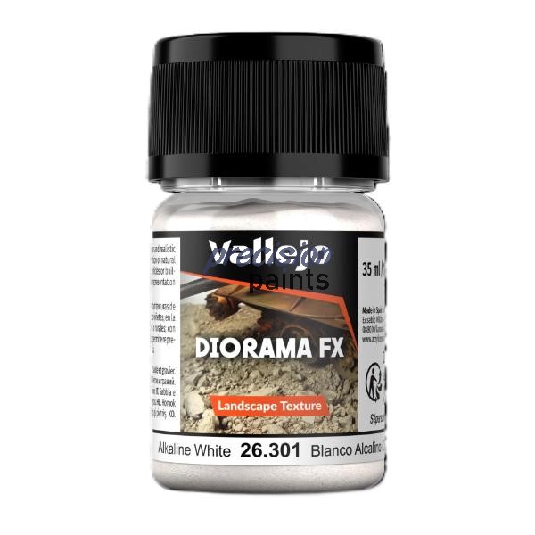 Alkaline White 0,5-1 mm 26301 Vallejo Diorama FX landschapstextuur 35 ml Alkaline White 0,5-1 mm 26301 Vallejo Diorama FX landschapstextuur 35 ml